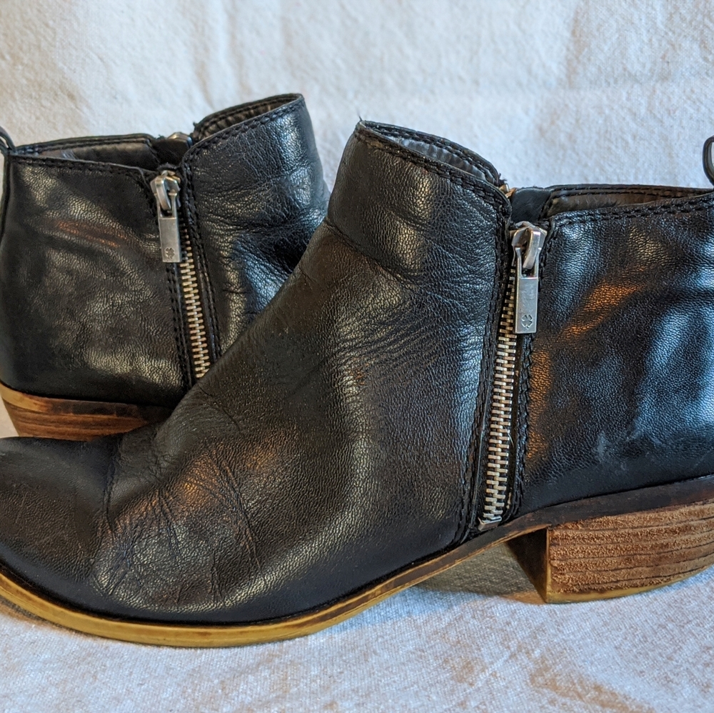 Lucky Brand Double Zipper Ankle Boots - Picture 1 of 8